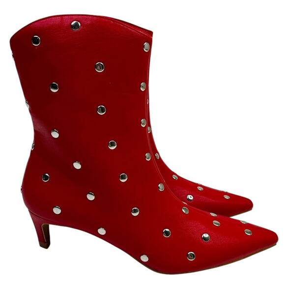New York & Company Krissette Dress boots red silver - 7 - Picture 2 of 11